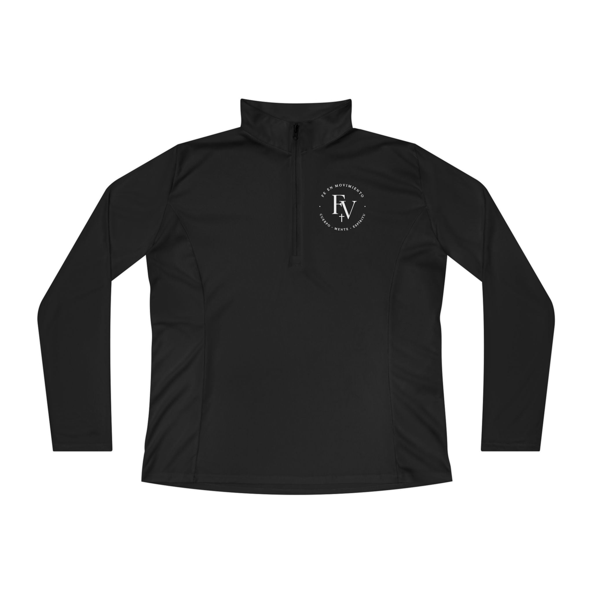 Ladies Quarter-Zip Pullover — 'Fe en Movimiento' Faith Pullover
