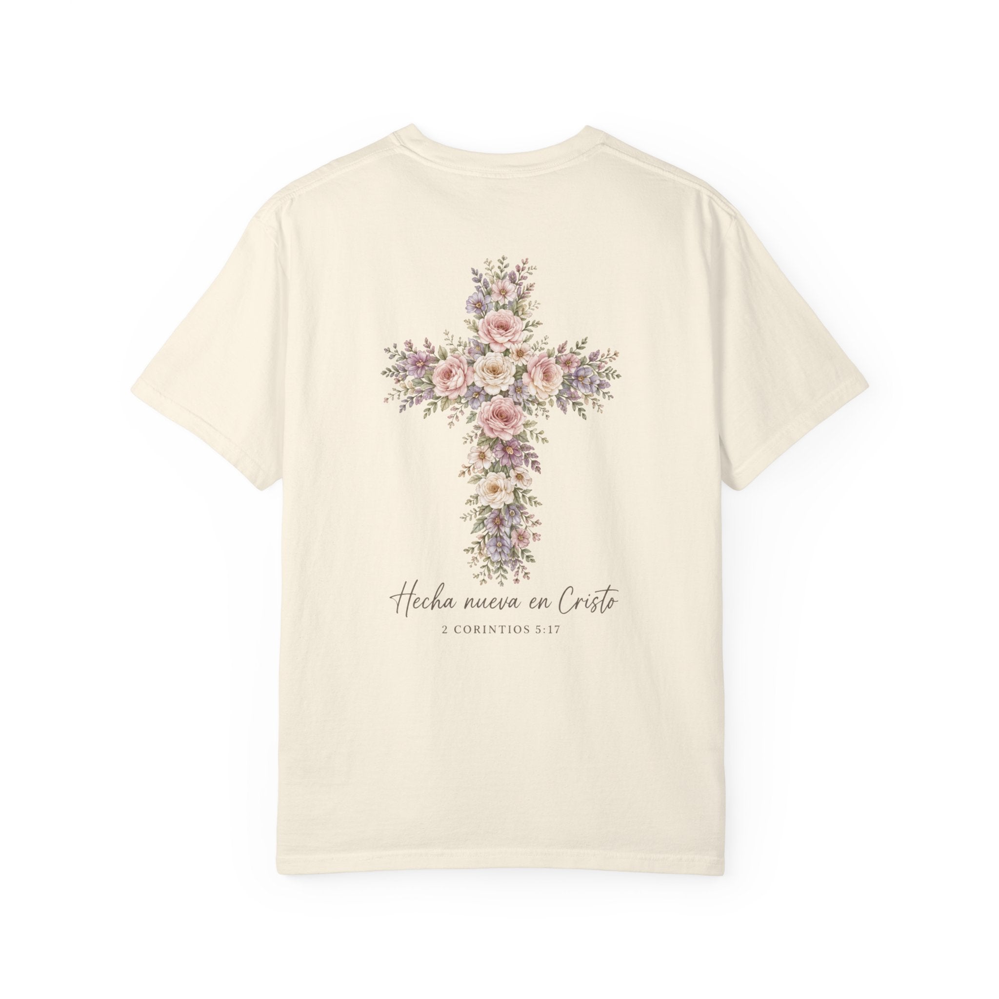 Floral Jesus Christian T-Shirt | Fe en Movimiento Faith-Based Tee