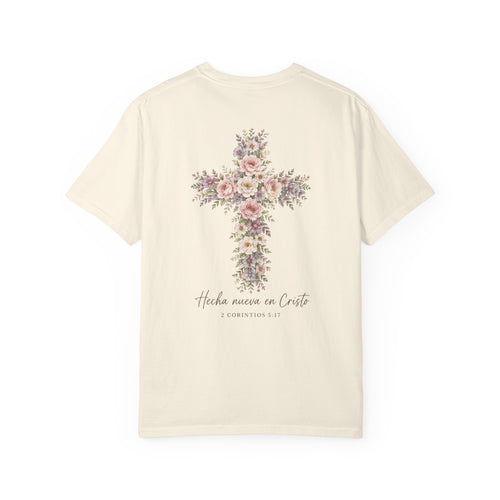 Floral Jesus Christian T-Shirt | Fe en Movimiento Faith-Based Tee