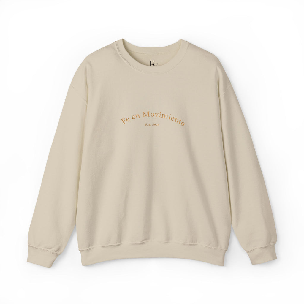 Fe en Movimiento Minimal Embroidered Crewneck Sweatshirt