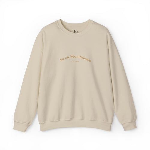 Fe en Movimiento Minimal Embroidered Crewneck Sweatshirt