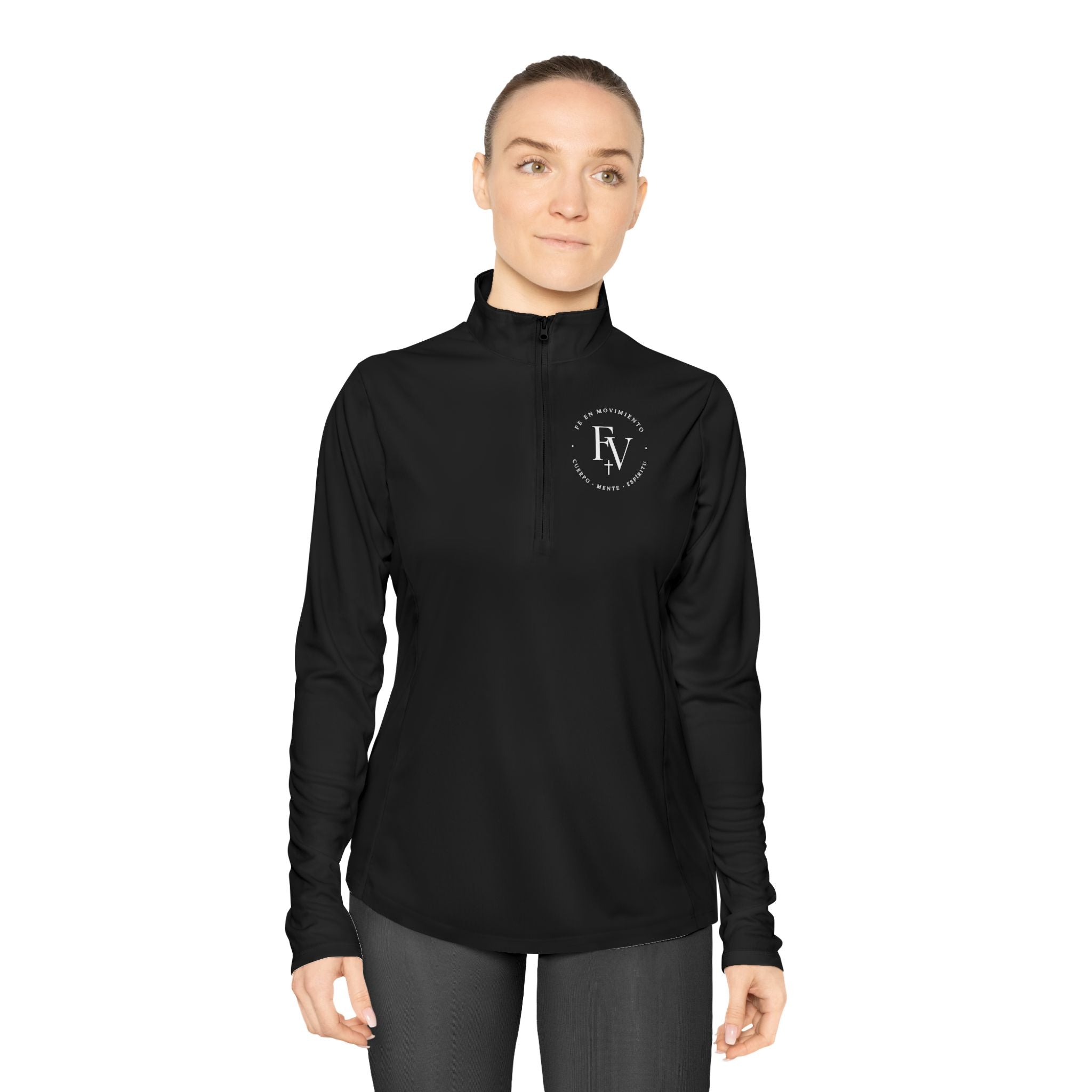 Ladies Quarter-Zip Pullover — 'Fe en Movimiento' Faith Pullover